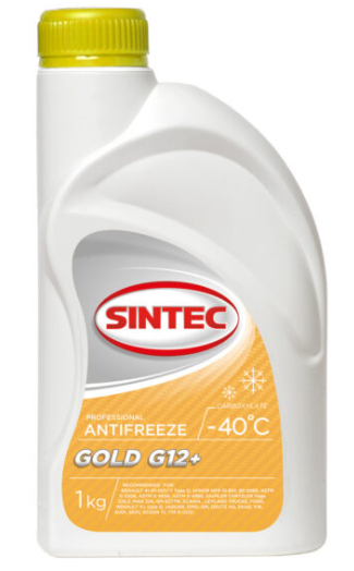800525, Антифриз Sintec GOLD G12+ 1кг (жёлтый)