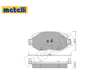 22-1110-0, Комплект тормозных колодок, RENAULT MEGANE IV 15->> (Front)