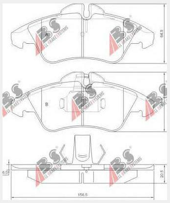 36901, Комплект тормозных колодок, MERCEDES-BENZ,VW  (Front)