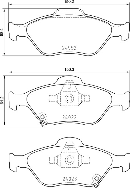 NP1157, Комплект тормозных колодок TOYOTA YARIS