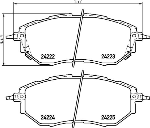 NP7008, Колодки дисковые Subaru (Front) Akebono