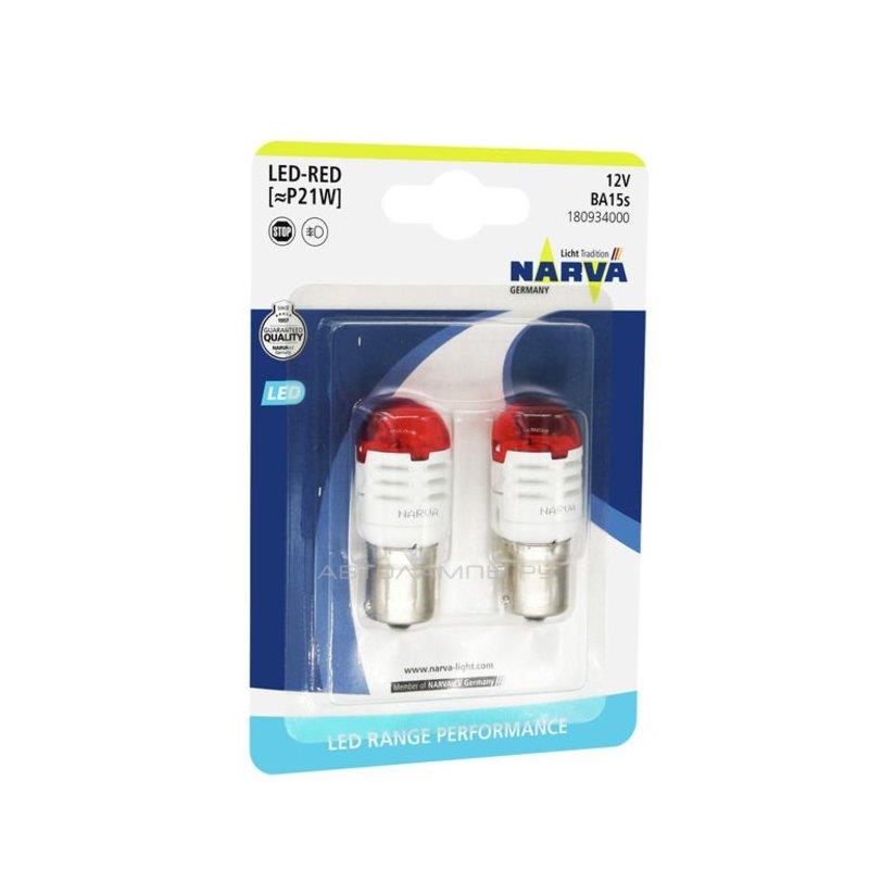 18093, Лампа LED P21 Red 1.75W BA15S (2 шт.)