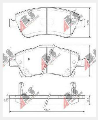 37620, Комплект тормозных колодок, TOYOTA  06- (Front)