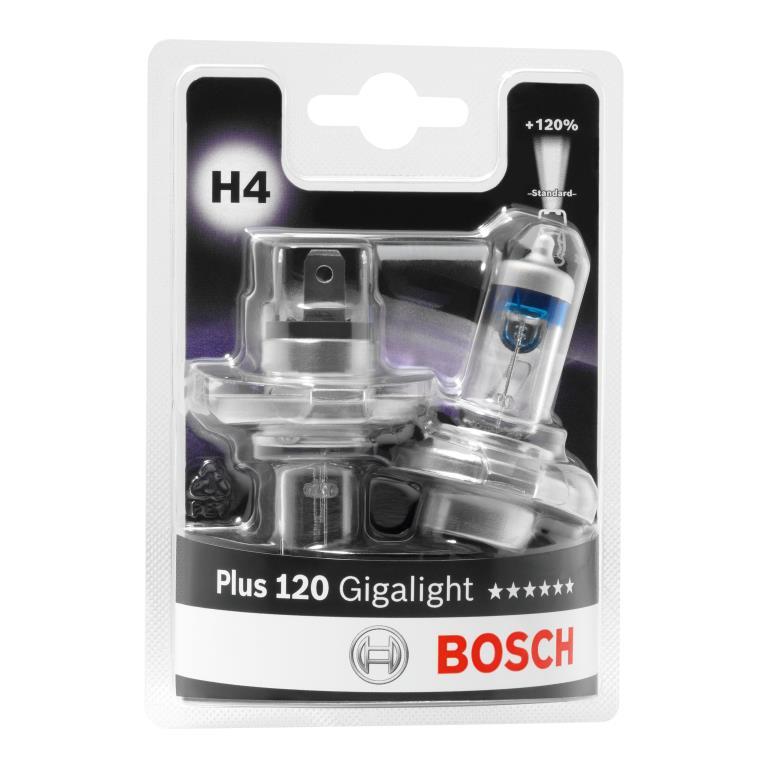 1 987 301 425, Лампа H4 Plus 120% Gigalight 12V 60/55W P43t Blister (2шт.)