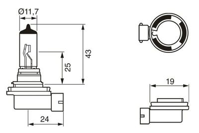 1 987 301 138, Лампа H11 Plus 150 Gigalight 12V 55W PGJ19-2 Blister