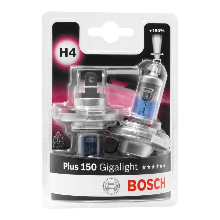 1 987 301 430, Лампа H4 Plus 150 Gigalight 12V 60/55W P43t Blister (2шт.)