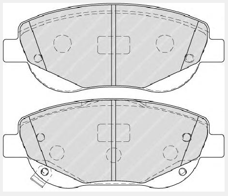 FDB4276, Комплект тормозных колодок, + скобы  TOYOTA (Front)