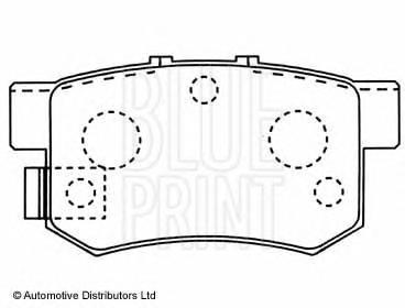 ADH24264, Комплект тормозных колодок, дисковый тормоз HONDA