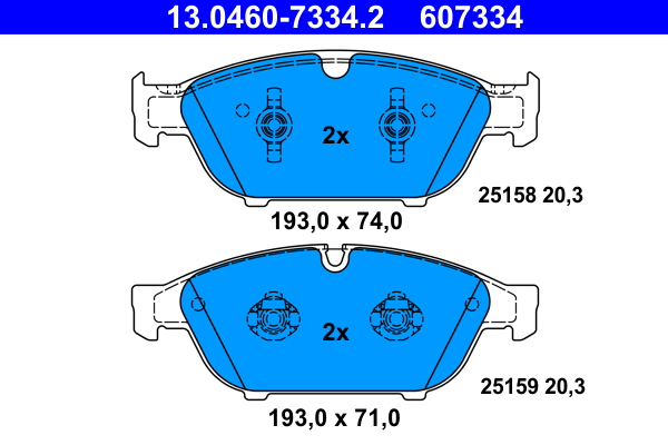 13.0460-7334.2, Комплект тормозных колодок, AUDI A6/A7/A8  09->> (Front)