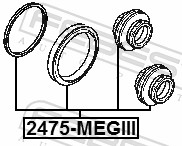 2475-MEGIII, РЕМКОМПЛЕКТ СУППОРТА ТОРМОЗНОГО ЗАДНЕГО