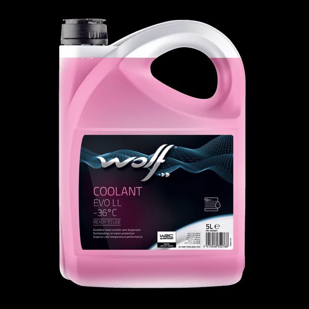 COOLANT EVO LL-36°C 1L, Антифриз Wolf G11/G12/G12+/G12++/G13 (-36) 1L (pink)