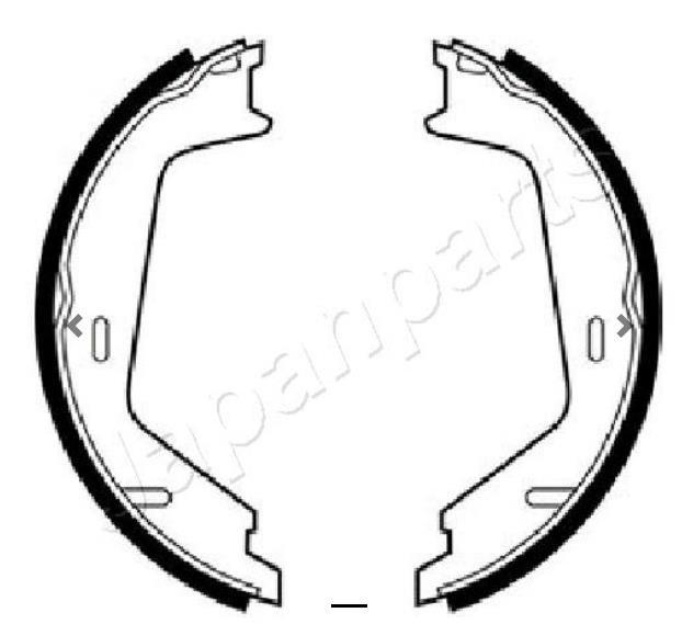 GF-0319AF, Комплект тормозных колодок, стояночная тормозная система VOLVO