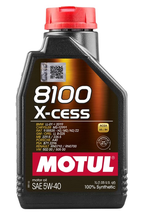 5W40 8100 X-CESS 1L, Масло моторное (102784) Motul