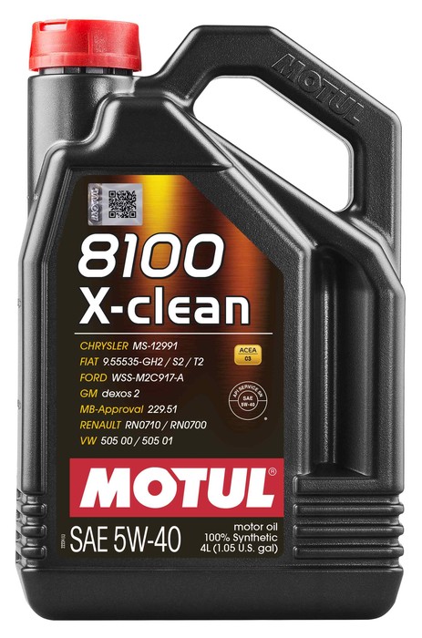 5W40 8100 X-CLEAN 4L, Масло моторное (104720) Motul