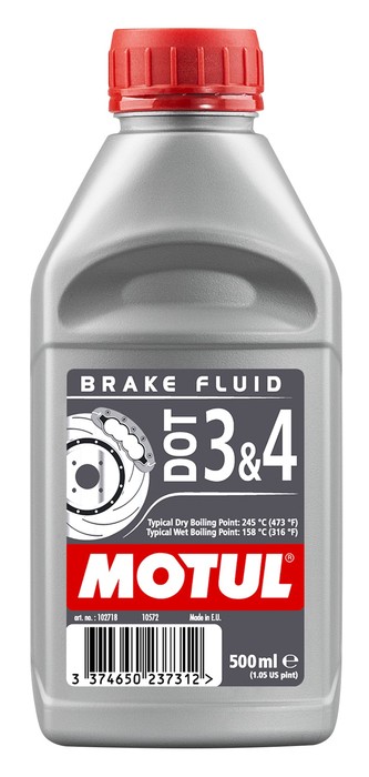 DOT 3 & 4 0.500L, Тормозная жидкость (102718) 0.5L Motul