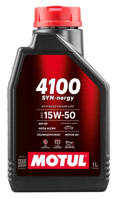15W50 4100 SYN-NERGY 1, Масло моторное 4100 SYN-nergy 15W-50 1L (113161)