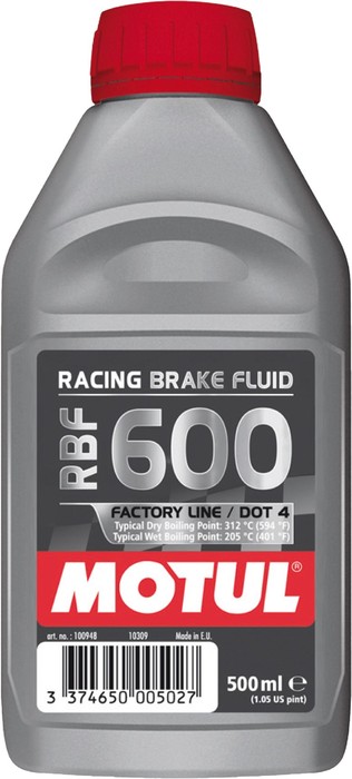 RBF 600 FL 0.500L, Тормозная жидкость (100948) DOT4 FactoryLine 0.5L Motul